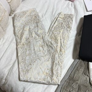 Snake print gold leggingsz SIZE SMALL